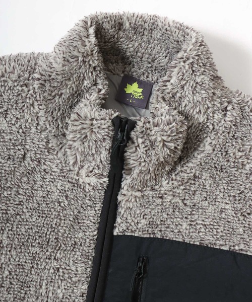 LOGOS（ロゴス）の「2025AW LOGOS/ロゴス シャギーボア ポケット異素材切替スタンドジャケット（ブルゾン・メンズ・ブラック/カーキ/ワイン/ベージュ系その他/ネイビー・M/L/LL）」の22枚目の写真