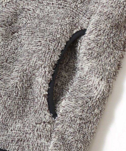 LOGOS（ロゴス）の「2025AW LOGOS/ロゴス シャギーボア ポケット異素材切替スタンドジャケット（ブルゾン・メンズ・ブラック/カーキ/ワイン/ベージュ系その他/ネイビー・M/L/LL）」の7枚目の写真