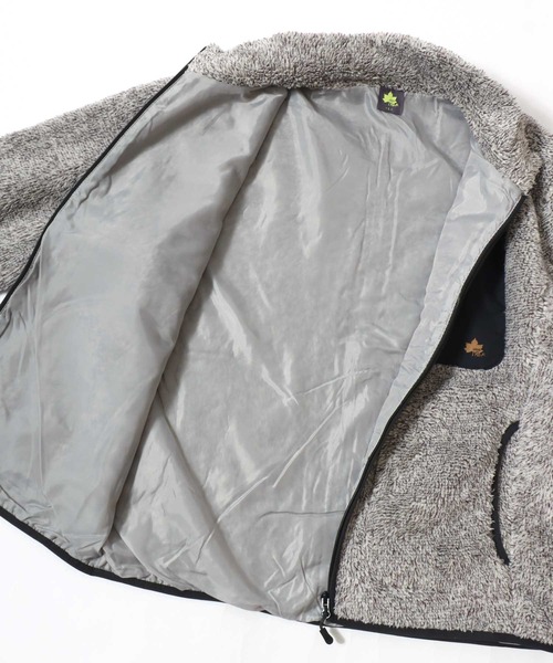 LOGOS（ロゴス）の「2025AW LOGOS/ロゴス シャギーボア ポケット異素材切替スタンドジャケット（ブルゾン・メンズ・ブラック/カーキ/ワイン/ベージュ系その他/ネイビー・M/L/LL）」の10枚目の写真