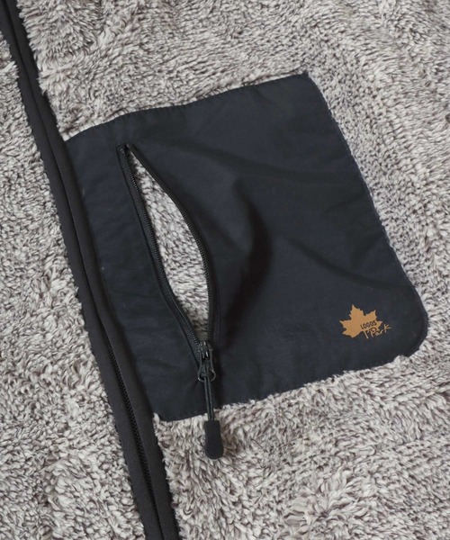 LOGOS（ロゴス）の「2025AW LOGOS/ロゴス シャギーボア ポケット異素材切替スタンドジャケット（ブルゾン・メンズ・ブラック/カーキ/ワイン/ベージュ系その他/ネイビー・M/L/LL）」の11枚目の写真