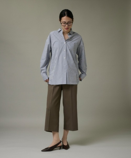 I.T.'S international(イッツインターナショナル)の「ワイドクロップトパンツ《TRサキソニー裏起毛》(その他パンツ・レディース・ブラック/スモークピンク/その他/オフホワイト/グレー/チャコールグレー/ブラウン/ライトグリーン・9号/11号/7号)」の12枚目の写真