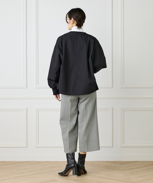 I.T.'S international(イッツインターナショナル)の「ワイドクロップトパンツ《TRサキソニー裏起毛》(その他パンツ・レディース・ブラック/スモークピンク/その他/オフホワイト/グレー/チャコールグレー/ブラウン/ライトグリーン・9号/11号/7号)」の16枚目の写真