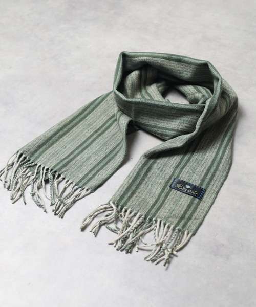 ARCHIVER（アーカイバ）の「【RES】ウールクラシックデザインマフラー（マフラー・メンズ・グレー/ブラウン・FREE）」の2枚目の写真