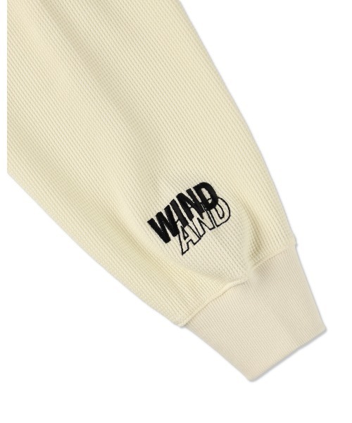 WIND AND SEA（ウィンダンシー）の「Waffle Zip Up Sweatshirt（パーカー・レディース・オフホワイト・S/M/L/XL）」の3枚目の写真