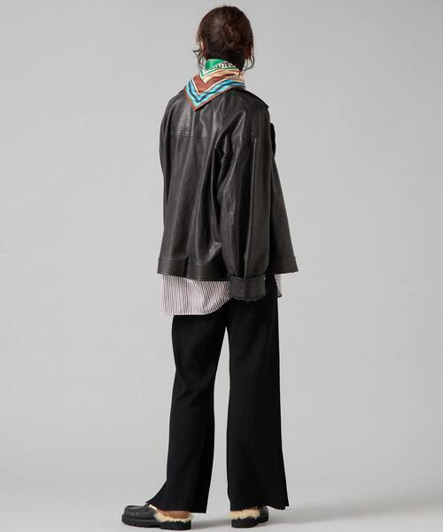 Liesse（リエス）の「【Le Mine/レミネ】レザージャケット（その他アウター・レディース・ブラック・FREE）」の4枚目の写真