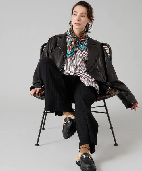 Liesse（リエス）の「【Le Mine/レミネ】レザージャケット（その他アウター・レディース・ブラック・FREE）」の7枚目の写真