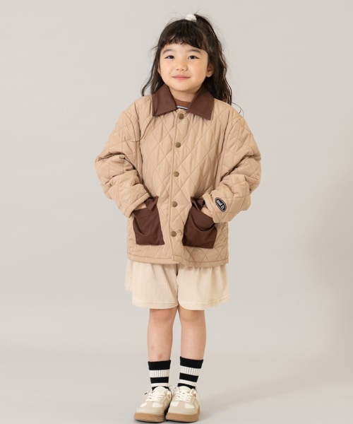 and D. petit main（アンドディープティマイン）の「キルティングジャケット/アウター（ブルゾン・キッズ・カーキ/ブラック/ベージュ・130cm/140cm/110cm/90cm/100cm/120cm）」の5枚目の写真