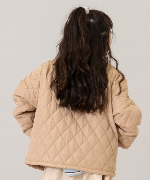 and D. petit main（アンドディープティマイン）の「キルティングジャケット/アウター（ブルゾン・キッズ・カーキ/ブラック/ベージュ・130cm/140cm/110cm/90cm/100cm/120cm）」の6枚目の写真
