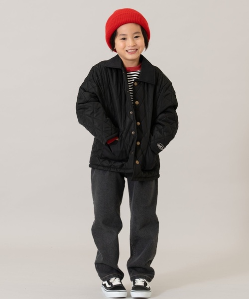 and D. petit main（アンドディープティマイン）の「キルティングジャケット/アウター（ブルゾン・キッズ・カーキ/ブラック/ベージュ・130cm/140cm/110cm/90cm/100cm/120cm）」の7枚目の写真