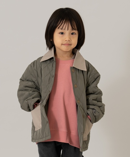 and D. petit main（アンドディープティマイン）の「キルティングジャケット/アウター（ブルゾン・キッズ・カーキ/ブラック/ベージュ・130cm/140cm/110cm/90cm/100cm/120cm）」の9枚目の写真