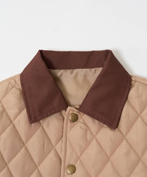 and D. petit main（アンドディープティマイン）の「キルティングジャケット/アウター（ブルゾン・キッズ・カーキ/ブラック/ベージュ・130cm/140cm/110cm/90cm/100cm/120cm）」の10枚目の写真