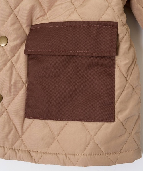 and D. petit main（アンドディープティマイン）の「キルティングジャケット/アウター（ブルゾン・キッズ・カーキ/ブラック/ベージュ・130cm/140cm/110cm/90cm/100cm/120cm）」の11枚目の写真