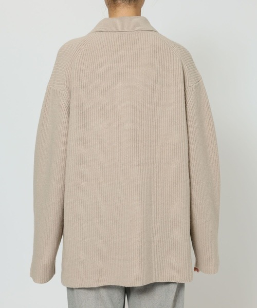 BABYLONE（バビロン）の「スキッパーミドルゲージニットプルオーバー（ニット/セーター・レディース・ブラウン/ライトベージュ・フリー）」の19枚目の写真