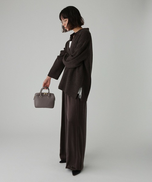 BABYLONE（バビロン）の「スキッパーミドルゲージニットプルオーバー（ニット/セーター・レディース・ブラウン/ライトベージュ・フリー）」の9枚目の写真