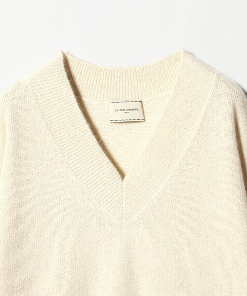 フォックス ウール ラメ Vネック ニット（ニット/セーター）｜UNITED