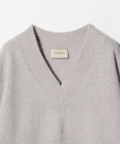 フォックス ウール ラメ Vネック ニット（ニット/セーター）｜UNITED