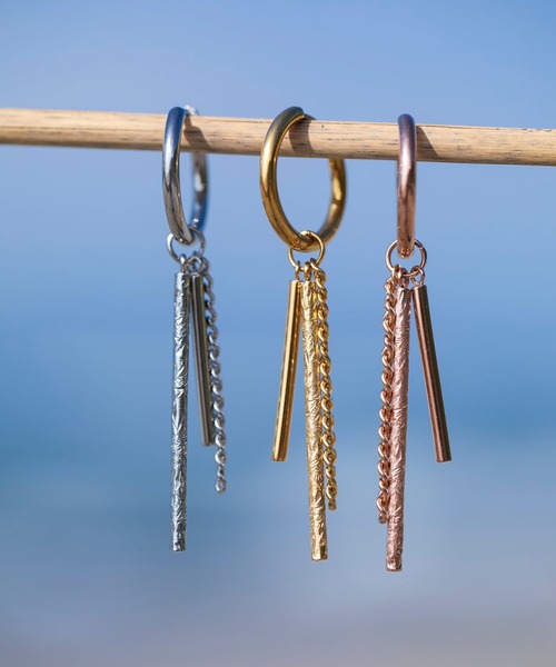 IRIEBEACH（アイリービーチ）の「dangling hoop pierce/【ハワイアンジュエリー】【サージカルステンレス】【金属アレルギー対応】【IRIEBEACH / アイリービーチ】つけっぱなしOK（ピアス（片耳用）・レディース・シルバー/ピンク/ゴールド・FREE）」の11枚目の写真