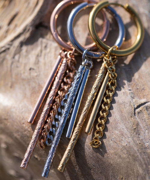 IRIEBEACH（アイリービーチ）の「dangling hoop pierce/【ハワイアンジュエリー】【サージカルステンレス】【金属アレルギー対応】【IRIEBEACH / アイリービーチ】つけっぱなしOK（ピアス（片耳用）・レディース・シルバー/ピンク/ゴールド・FREE）」の12枚目の写真