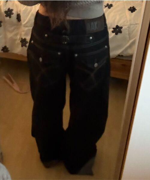 パンツ AAKAM Back Studded Denim Pants AAKAM Back Studded Denim Pants