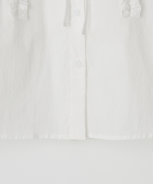 RONRON(ロンロン)の「FRILLY RUFFLE RIBBON TIE VINTAGE BLOUSE WHITE(シャツ/ブラウス・レディース・その他・FREE)」の4枚目の写真