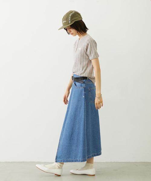 MILKFED.（ミルクフェド）の「ASYMMETRICAL LONG SKIRT（デニムスカート・レディース・ライトブルー/ライトインディゴブルー・M/S）」の19枚目の写真