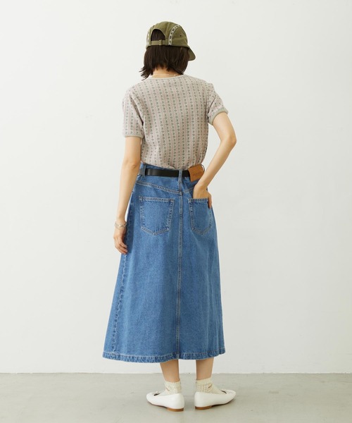 MILKFED.（ミルクフェド）の「ASYMMETRICAL LONG SKIRT（デニムスカート・レディース・ライトブルー/ライトインディゴブルー・M/S）」の20枚目の写真