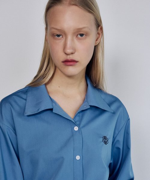 NICK&NICOLE(ニックアンドニコール)の「WRINKLE SLIM LINE SHIRRING SHIRT_BLUE(シャツ/ブラウス・レディース・その他・MEDIUM/LARGE)」の2枚目の写真