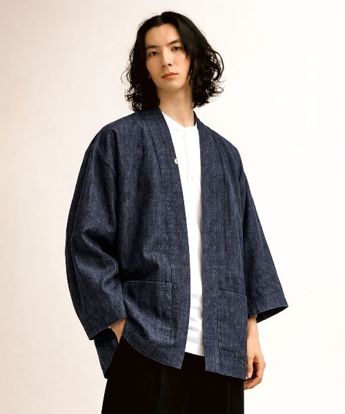 GC 10E11【13ozセルビッチデニム】 DENIM HAORI JACKET　13ozセルビッチデニム 羽織ジャケット