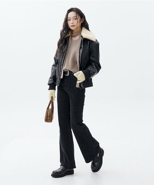 TTUDEMENT(トュードメント)の「V-NECK MUFFLER KNIT TOP MOCHA(ニット/セーター・レディース・その他・FREE)」の8枚目の写真