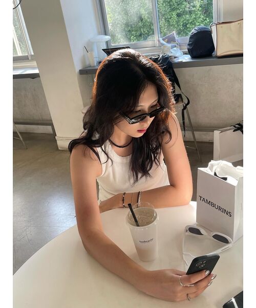 AAKAM(アーカム)の「Distressed Logo Sleeveless (White)(Tシャツ/カットソー・レディース・その他・1/2)」の4枚目の写真
