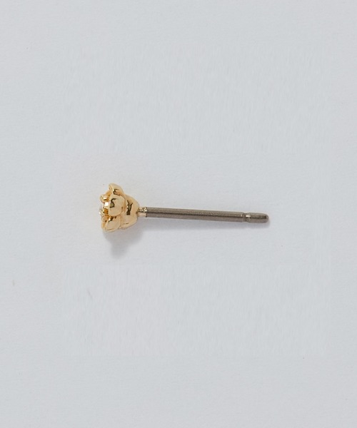 Phoebe（フィービィー）の「【金属アレルギー対応】プチフラワービジュースタッドピアス（片耳）（ピアス（片耳用）・レディース・クリア/ピンク/オレンジ・FREE）」の6枚目の写真