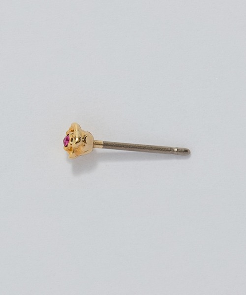 Phoebe（フィービィー）の「【金属アレルギー対応】プチフラワービジュースタッドピアス（片耳）（ピアス（片耳用）・レディース・クリア/ピンク/オレンジ・FREE）」の11枚目の写真