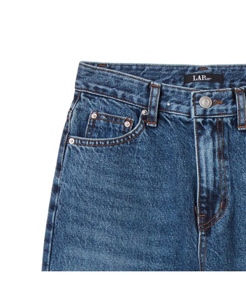 LAP(ラップ)の「ブルーウォッシュ日付フィットデニムパンツAR2DP441(デニムパンツ・レディース・ネイビー・SMALL/MEDIUM)」の2枚目の写真