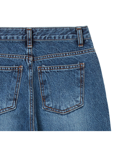LAP(ラップ)の「ブルーウォッシュ日付フィットデニムパンツAR2DP441(デニムパンツ・レディース・ネイビー・SMALL/MEDIUM)」の3枚目の写真