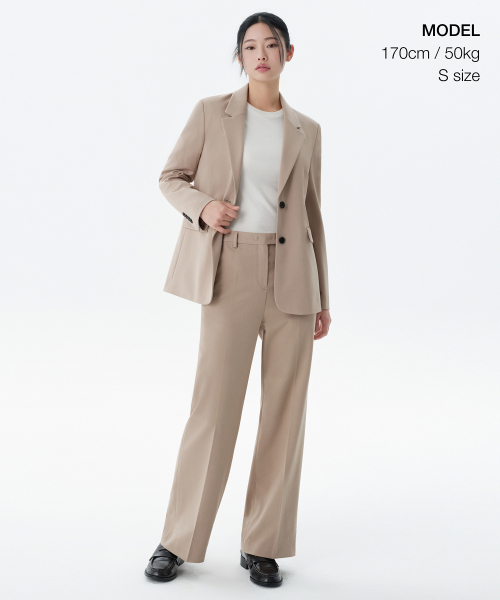 MUSINSA STANDARD WOMAN（ムシンサスタンダードウーマン）の「ウィメンズベーシックブレザー[ベージュ]（テーラードジャケット・レディース・その他・SMALL/MEDIUM/LARGE/X-LARGE/X-SMALL）」の2枚目の写真