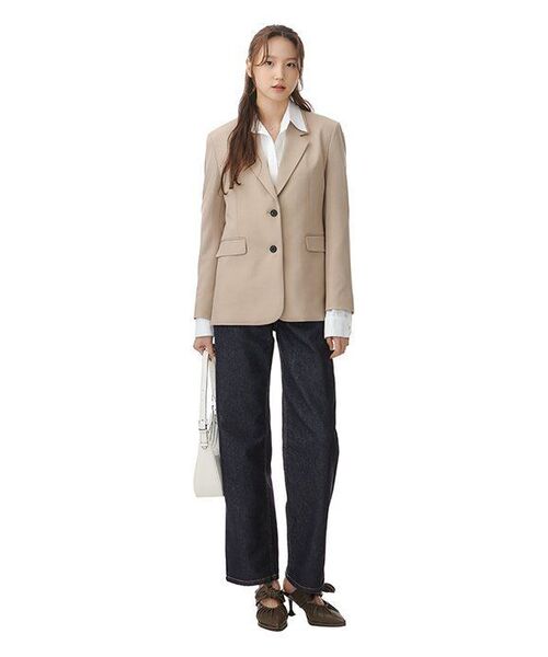 MUSINSA STANDARD WOMAN（ムシンサスタンダードウーマン）の「ウィメンズベーシックブレザー[ベージュ]（テーラードジャケット・レディース・その他・SMALL/MEDIUM/LARGE/X-LARGE/X-SMALL）」の10枚目の写真