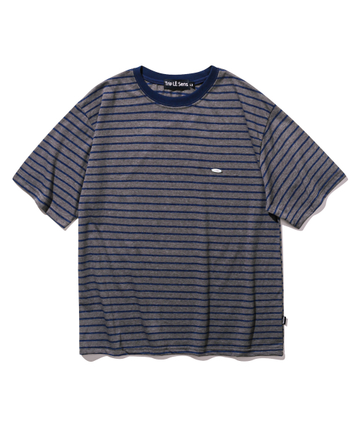 TRIP LE SENS(トリップ ル センス)の「サーファーストライプTシャツ_ネイビー(Tシャツ/カットソー・メンズ・その他・MEDIUM/LARGE)」の1枚目の写真