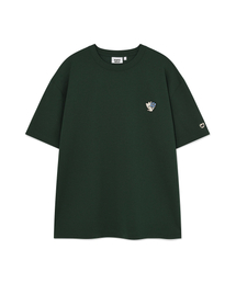 Wacky WiLLy（ワッキーウィリー）の「Kiki Double Wappen Short Sleeve T-Shirt Green（Tシャツ/カットソー）」