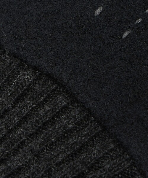 green label relaxing(グリーンレーベルリラクシング)の「フランネル×ラムレザー グローブ -タッチパネル対応-(手袋・メンズ・グレー系/ネイビー/ブラック・FREE)」の13枚目の写真