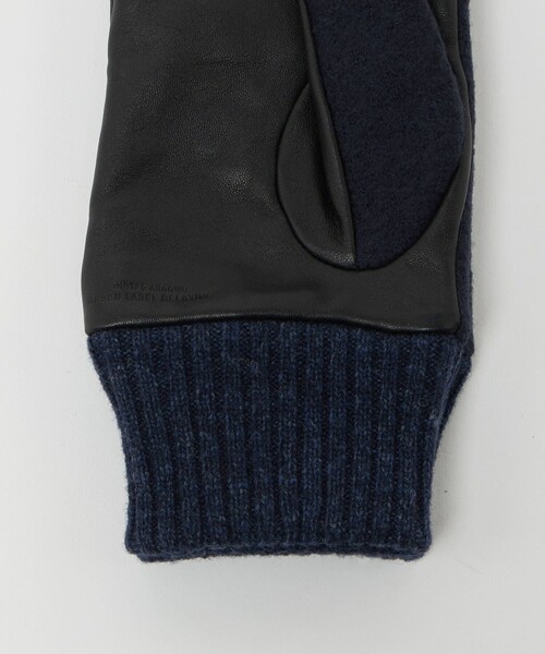 green label relaxing(グリーンレーベルリラクシング)の「フランネル×ラムレザー グローブ -タッチパネル対応-(手袋・メンズ・グレー系/ネイビー/ブラック・FREE)」の14枚目の写真