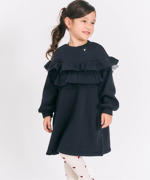 セール】【WEB限定】あったか裏シャギーフリルワンピース_ジュニア対応