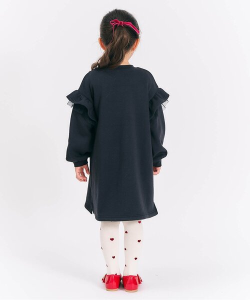 apres les cours（アプレレクール）の「【WEB限定】あったか裏シャギーフリルワンピース_ジュニア対応（ワンピース・キッズ・ラベンダー/ローズ/ブラック・90/100/110/120/130/140/80）」の5枚目の写真