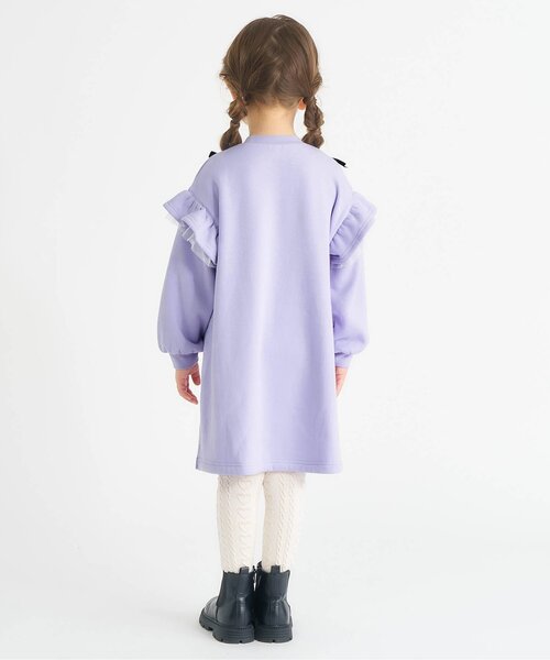 apres les cours（アプレレクール）の「【WEB限定】あったか裏シャギーフリルワンピース_ジュニア対応（ワンピース・キッズ・ラベンダー/ローズ/ブラック・90/100/110/120/130/140/80）」の7枚目の写真