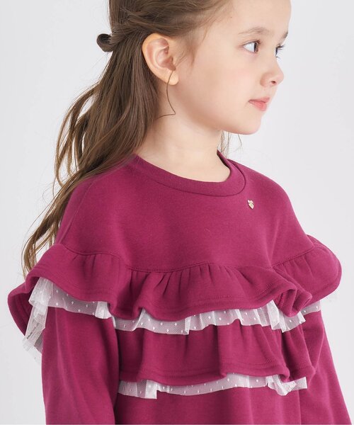 apres les cours（アプレレクール）の「【WEB限定】あったか裏シャギーフリルワンピース_ジュニア対応（ワンピース・キッズ・ラベンダー/ローズ/ブラック・90/100/110/120/130/140/80）」の10枚目の写真