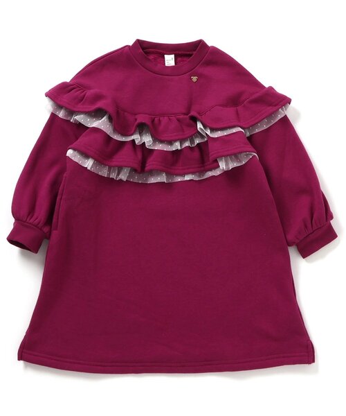 apres les cours（アプレレクール）の「【WEB限定】あったか裏シャギーフリルワンピース_ジュニア対応（ワンピース・キッズ・ラベンダー/ローズ/ブラック・90/100/110/120/130/140/80）」の19枚目の写真