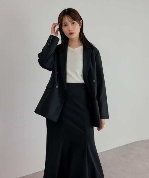セール】【骨格ストレート向け】アソートダブルブレストジャケット