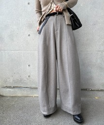 center seam curve wide pants /センターシームカーブワイドパンツ
