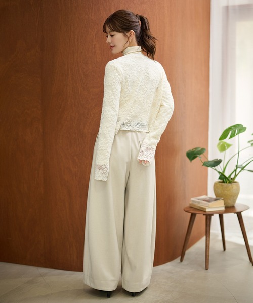 LAULEN(ローレン)の「center seam curve wide pants /センターシームカーブワイドパンツ(その他パンツ・レディース・アイボリー/ライトグレー/チャコールグレー・S/M)」の14枚目の写真