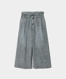selvedge denim o/d  cropped wide pants