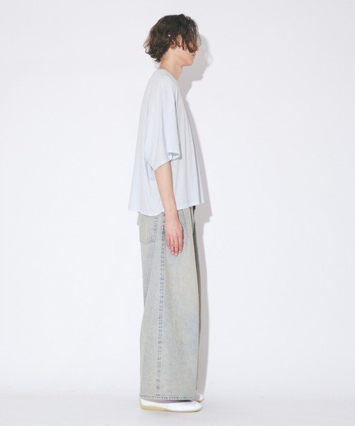 beautiful people（ビューティフルピープル）の「selvedge denim o/d  cropped wide pants（デニムパンツ・レディース・サックスブルー/ベージュ・38/36）」の9枚目の写真